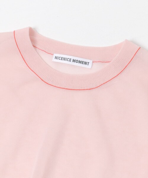 URBAN RESEARCH(アーバンリサーチ)の「NICENICE MOMENT SHEER T-SHIRTS COMBO(ニット/セーター・レディース・BLACK/BABY PINK・1/3)」の14枚目の写真