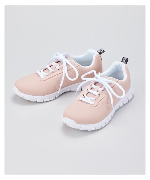 nissen（ニッセン）の「超軽量スポーティースニーカー（ワイズ３Ｅ）（スニーカー・メンズ・ネイビー×イエロー/グレー杢×ピンク/グレー杢×ホワイト/黒×ミントグリーン/黒×黒/白×白(白底)/サックス×ホワイト/黒(マットスムース)×白底/ホワイト(マットスムース)/ダスティピンク(マットスムース)/グレー(マットスムース)/黒×黒(黒底)/杢グレー×パープル(白底)/黒(マットスムース)・S=22.0~22.5cm/M=23.0~23.5cm/L=24.0~24.5cm/LL=25.0~25.5cm）」の14枚目の写真