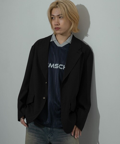 SENSE OF PLACE by URBAN RESEARCH(センスオブプレイスバイアーバンリサーチ)の「『セットアップ対応』シングルルーズジャケット(テーラードジャケット・メンズ・GRAY/BLACK/R.BROWN・M/L)」の15枚目の写真