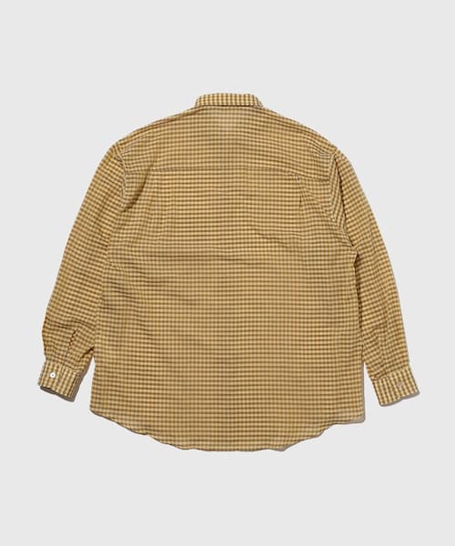 ADAM ET ROPE'（アダムエロペ）の「【AURALEE/オーラリー】AIRY LIGHT COTTON CHECK BIG SHIRT（シャツ/ブラウス・メンズ・ダークブラウン/イエロー・3/4）」の14枚目の写真