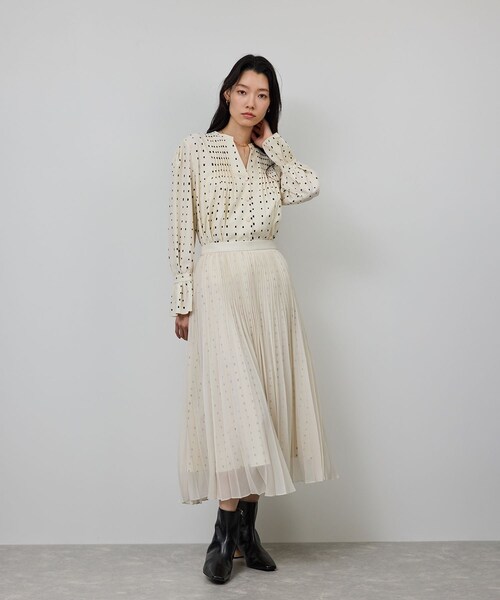 ROPE'（ロペ）の「スクエアドットプリントププリーツスカート（スカート・レディース・キナリ・36/38）」の11枚目の写真