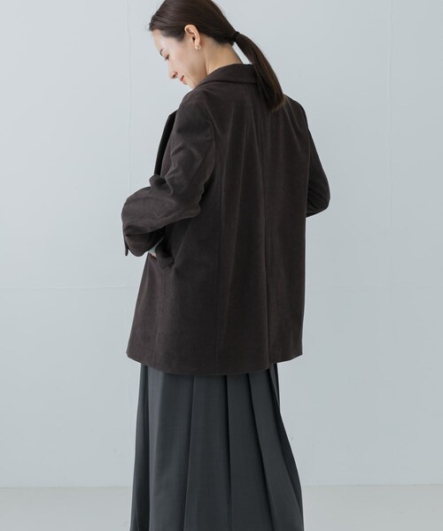 URBAN RESEARCH(アーバンリサーチ)の「トリコットコーデュロイジャケット(テーラードジャケット・レディース・BROWN/OFF WHITE・FREE)」の16枚目の写真