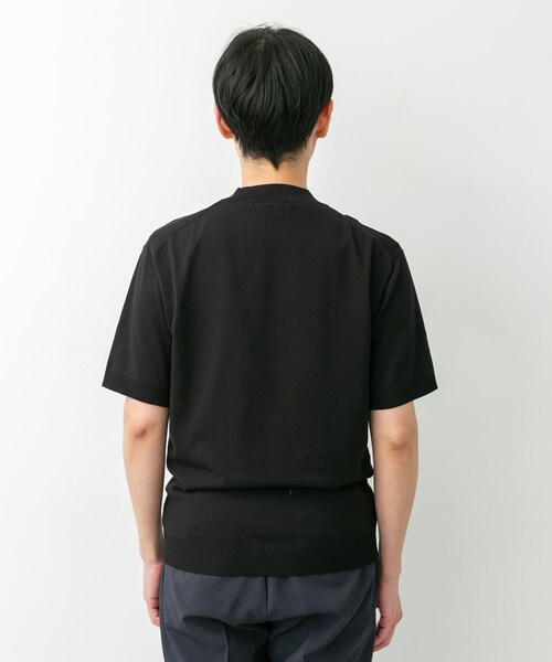 URBAN RESEARCH DOORS（アーバンリサーチドアーズ）の「LIFE STYLE TAILOR　ハイゲージクルーネック半袖ニット（シャツ/ブラウス・メンズ・IVORY/BLACK/NAVY BLUE/GRAY BROWN・M/L）」の14枚目の写真