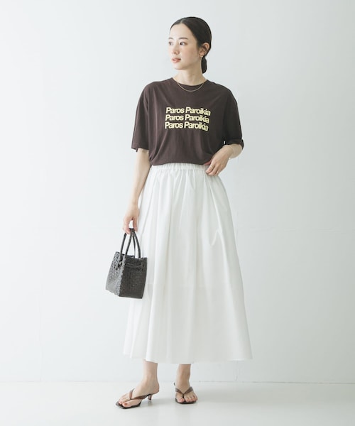 URBAN RESEARCH（アーバンリサーチ）の「撥水ギャザーボリュームスカート（スカート・レディース・OFF WHITE/BLACK・Free）」の10枚目の写真