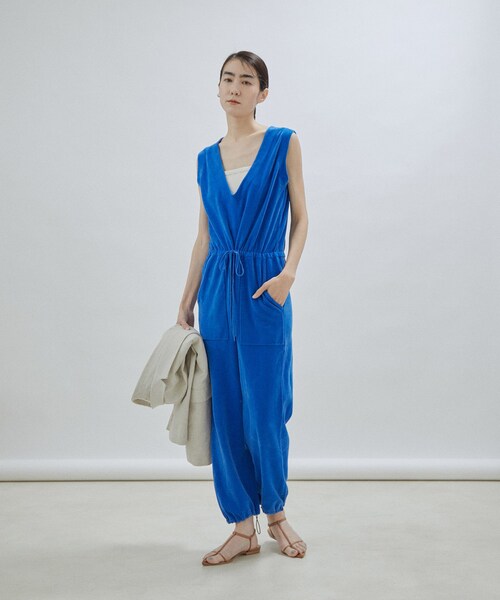 オーガニックコットン】Vネックオールインワン-CreamyCotton