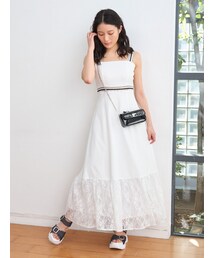 MERCURYDUO | モチーフレーステープワンピース(ワンピース)