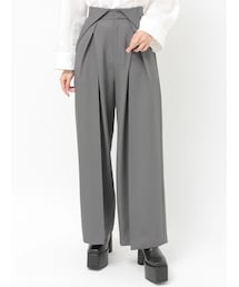 タックポケットワイドパンツ