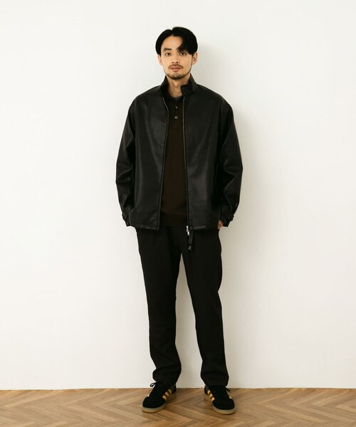 URBAN RESEARCH DOORS(アーバンリサーチドアーズ)の「FL ハリントンジャケット(ライダースジャケット・メンズ・BLACK・M/L)」の6枚目の写真