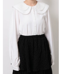 merry jenny | ラウンドダブルカラーブラウス(シャツ/ブラウス)