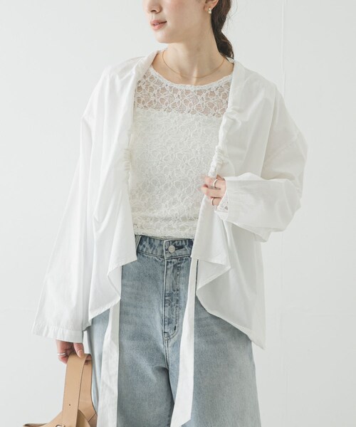 URBAN RESEARCH(アーバンリサーチ)の「SEEALL BACK GATHER TOP(その他トップス・レディース・WHITE・38)」の3枚目の写真