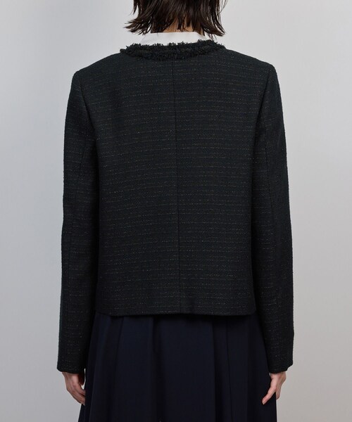 ROPE'(ロペ)の「ミックスツイードノーカラージャケット/セットアップ対応・25AW(ノーカラージャケット・レディース・ネイビー・36/38/40)」の16枚目の写真