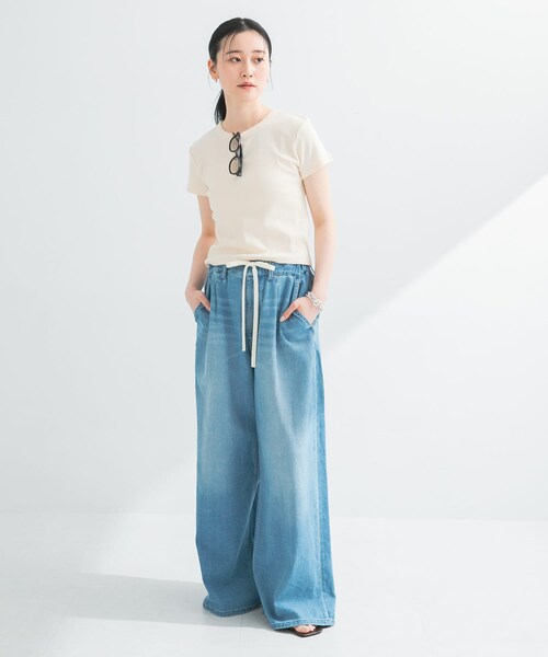 URBAN RESEARCH(アーバンリサーチ)の「『別注』Miller×URBAN RESEARCH Prib Tiny T-SHIRTS(Tシャツ/カットソー・レディース・IVORY/NVY BORDER/BLK BORDER・FREE)」の11枚目の写真