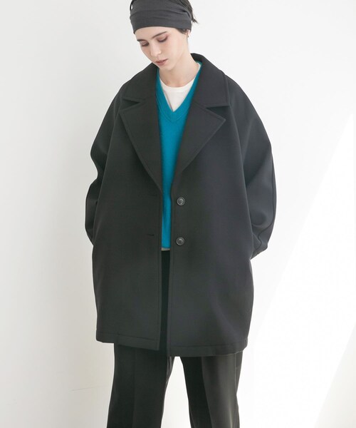 URBAN RESEARCH（アーバンリサーチ）の「ボンディングチェスターコート（チェスターコート・レディース・CHARCOAL/BLACK・FREE）」の7枚目の写真