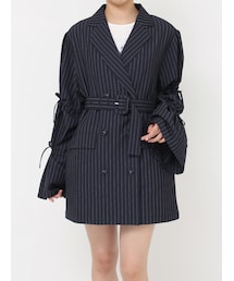 jouetie | リボンスリーブジャケットミニワンピース【セットアップ対応】(テーラードジャケット)