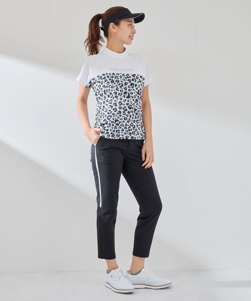 ROPE'(ロペ)の「【UV CARE】【吸水速乾】【ストレッチ】バイカラーモックプルオーバー(Tシャツ/カットソー・レディース・ブラック/ホワイト系・L/M/S)」の20枚目の写真