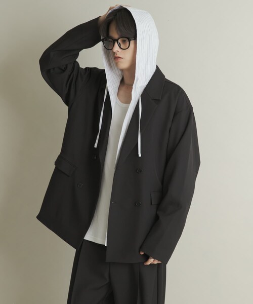 SENSE OF PLACE by URBAN RESEARCH（センスオブプレイスバイアーバンリサーチ）の「ダブルルーズテーラードジャケット（テーラードジャケット・メンズ・BLACK/BROWN/BRN CHECK・M/L）」の7枚目の写真