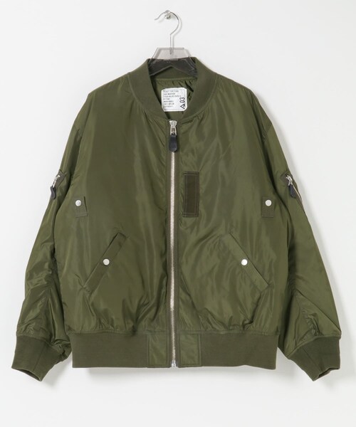 URBAN RESEARCH（アーバンリサーチ）の「phenix　ULTRALIGHT MOD MA-1 JACKET（MA-1・メンズ・KHAKI/BLACK・3/4）」の2枚目の写真