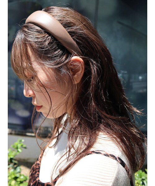 EVRIS（エヴリス）の「エコレザーカチューシャ（カチューシャ・レディース・アイボリー/ブラック/ベージュ・F）」の19枚目の写真