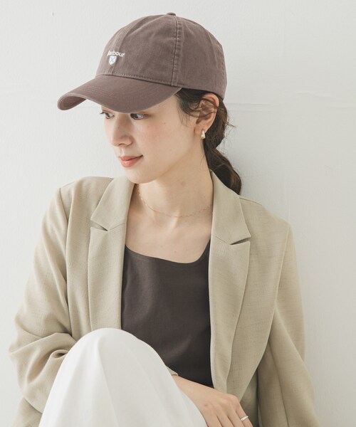 URBAN RESEARCH（アーバンリサーチ）の「Barbour　CASCADE CAP（キャップ・レディース・RASPBERRY/A GREEN/PEPPERCORN/NAVY・-）」の6枚目の写真