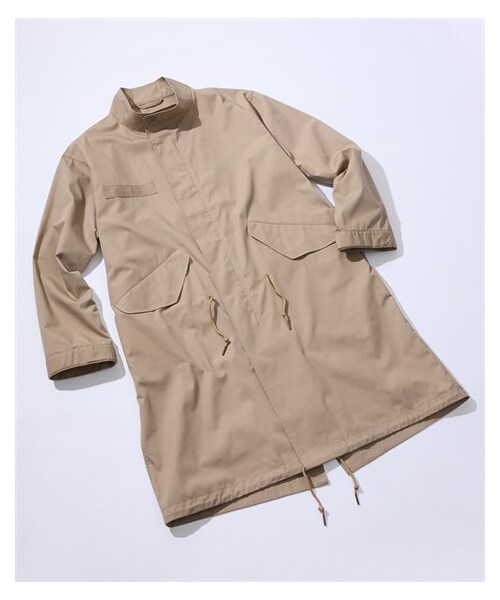 nissen（ニッセン）の「はっ水オーバーサイズモッズコート（モッズコート・メンズ・カーキ/ベージュ・M/L/LL/3L/4L/5L/6L/8L/10L）」の4枚目の写真
