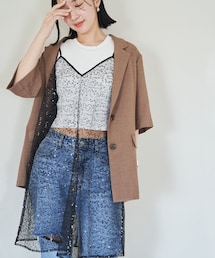 VIS | 【前後2WAY】スパンコールキャミワンピース(ワンピース)