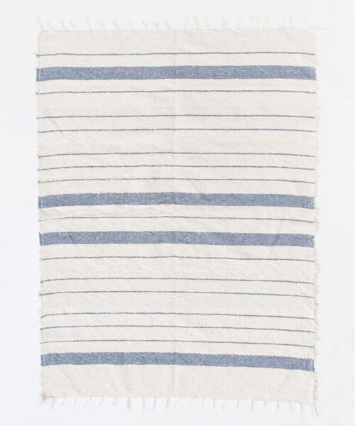 URBAN RESEARCH DOORS（アーバンリサーチドアーズ）の「『別注』JARAPA×DOORS LIVING PRODUCTS　ボーダーラグ 170×240（インテリア雑貨・メンズ・CHARCOAL/LIGHT BLUE・L）」の2枚目の写真