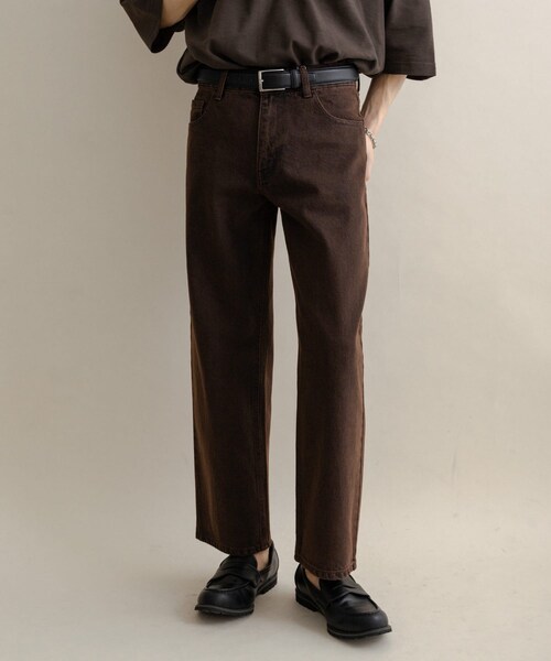 SENSE OF PLACE by URBAN RESEARCH(センスオブプレイスバイアーバンリサーチ)の「ストレートデニムパンツ(デニムパンツ・メンズ・BLACK/BROWN/L.INDIGO・S/M/L)」の22枚目の写真