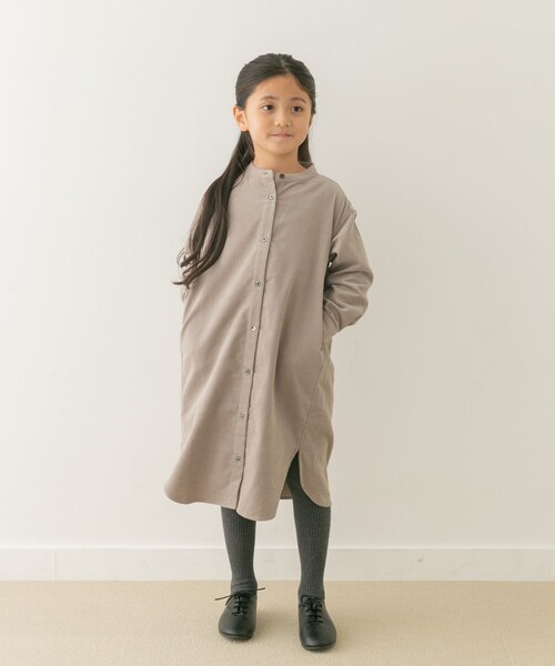 URBAN RESEARCH DOORS（アーバンリサーチドアーズ）の「『親子リンク』『UR TECH』コーデュロイシャツワンピース(KIDS)（ワンピース・キッズ・GREIGE/GRAY/MUSTARD・105/120/135）」の20枚目の写真