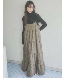 merry jenny | rumpleティアードキャミワンピース(ワンピース)