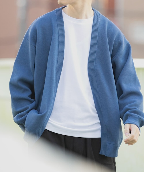 ITEMS URBANRESEARCH（アイテムズ アーバンリサーチ）の「『洗濯可/抗菌/防臭/UVカット』高機能リブニットカーディガン+インナー セット（ニット/セーター・メンズ・BLK/BLU/BEG/GRY・M/L）」の4枚目の写真