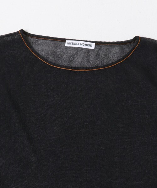 URBAN RESEARCH(アーバンリサーチ)の「NICENICE MOMENT SHEER NO-SLEEVE COMBO(ニット/セーター・レディース・BLACK/BABY PINK・1/3)」の6枚目の写真