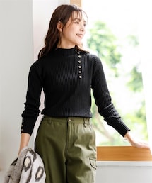 SMILE LAND | ＜大きいサイズ＞ ボトルネックリブニットプルオーバー(ニット/セーター)