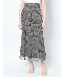 LAGUNAMOON | ボタニカルフラワーナロースカート(スカート)