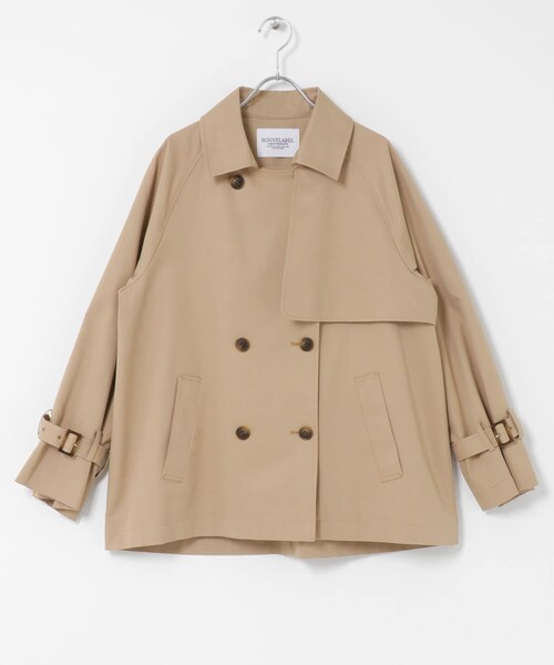 URBAN RESEARCH Sonny Label（アーバンリサーチサニーレーベル）の「撥水ショートトレンチコート（ステンカラーコート・レディース・ベージュ/ネイビー・36/38）」の12枚目の写真