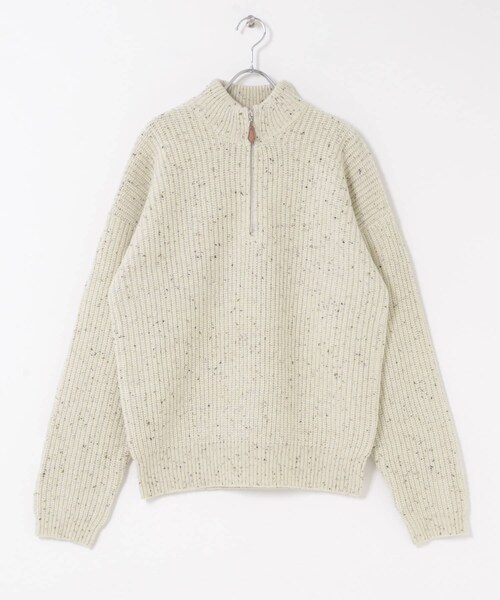 ITEMS URBANRESEARCH(アイテムズ アーバンリサーチ)の「ウール混 ハーフジップ モックネックニット(ニット/セーター・メンズ・WHT/NVY/BLK・M/L)」の12枚目の写真