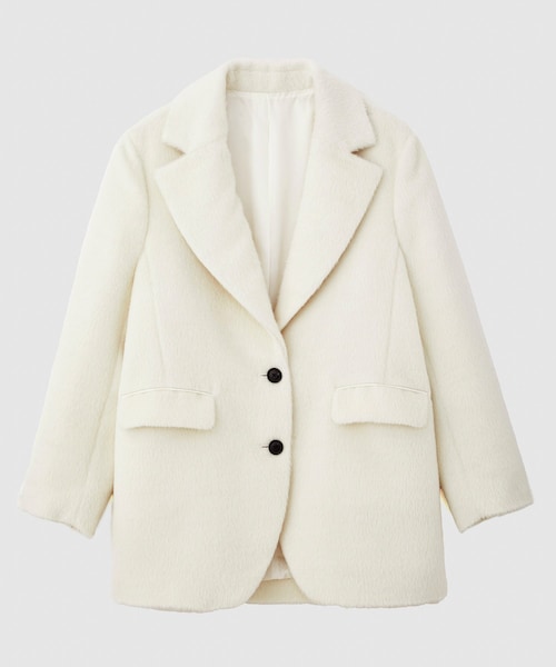 ROPE'（ロペ）の「シャギージャケット（テーラードジャケット・レディース・オフホワイト・36/38）」の3枚目の写真