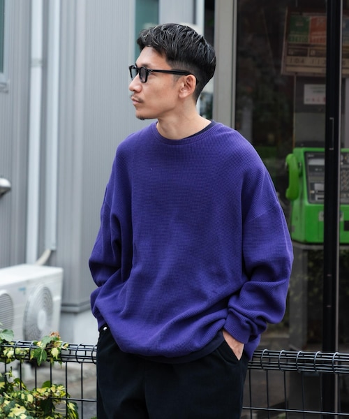URBAN RESEARCH（アーバンリサーチ）の「『UR TECH』Wide Dad　Dad TECH CREW PULLOVER（Tシャツ/カットソー・メンズ・D.NAVY/PURPLE・1/2）」の2枚目の写真