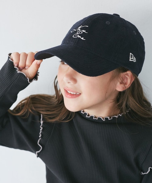 ROPE' PICNIC(ロペピクニック)の「【KIDS】【NEW ERA(R)/ニューエラ別注】MICRO CORDUROYCAP/リンクコーデ(キャップ・キッズ・オフホワイト/ネイビー・F)」の5枚目の写真