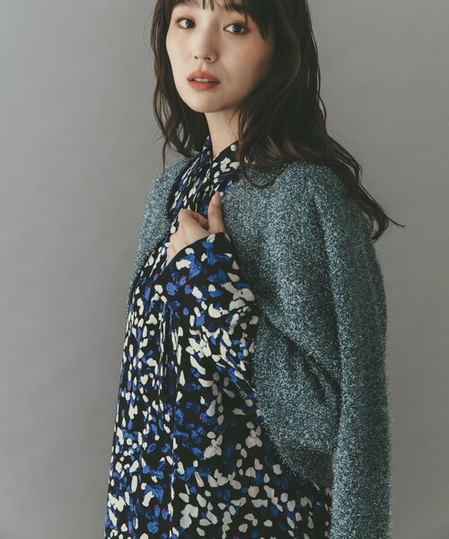 URBAN RESEARCH ROSSO（アーバンリサーチロッソ）の「ラメシャギーカーディガン（カーディガン/ボレロ・レディース・BLUE GRAY/BLACK・Free）」の18枚目の写真