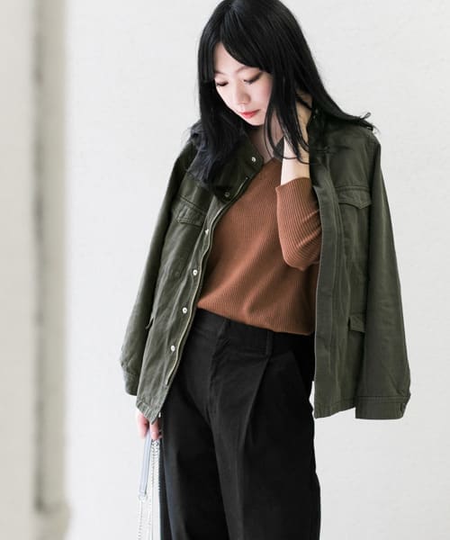 KBF（ケイビーエフ）の「KBF＋　ミリタリージャケット（ミリタリージャケット・レディース・BLACK/KHAKI・one）」の4枚目の写真