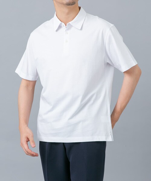 URBAN RESEARCH ROSSO（アーバンリサーチロッソ）の「『冷感/速乾』Cool Touch トラベルポロシャツ（ポロシャツ・メンズ・NAVY/BLACK/CHARCOAL/WHITE・S/M/L/XL）」の8枚目の写真