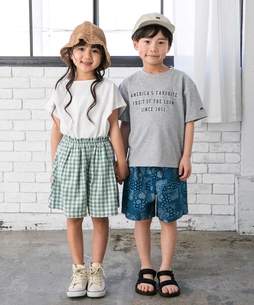URBAN RESEARCH DOORS(アーバンリサーチドアーズ)の「『親子リンク』add fabrics防汚Tシャツ(KIDS)(その他トップス・キッズ・ORANGE/WHITE・105/120/135/150)」の10枚目の写真