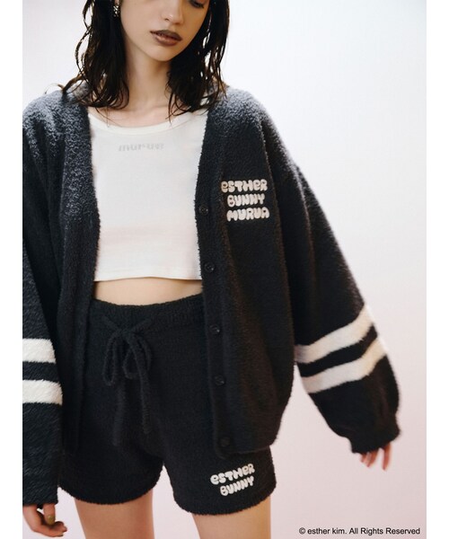 MURUA（ムルーア）の「【Esther Bunny × MURUA】ボアカーディガン（カーディガン/ボレロ・レディース・グレー/ブラウン・F）」の2枚目の写真