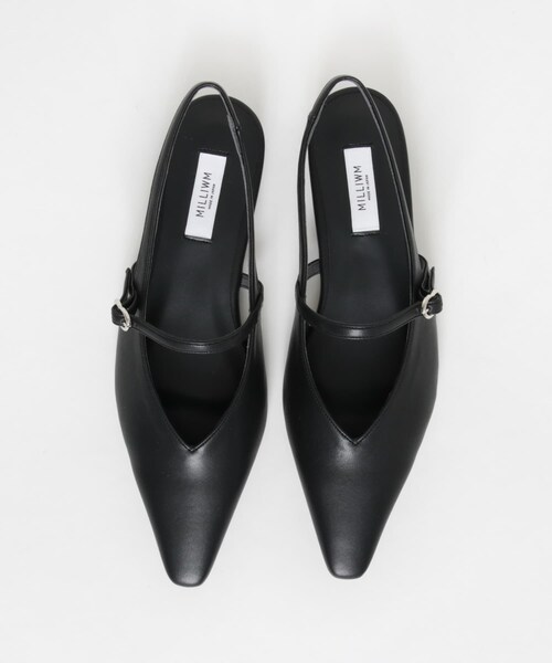 URBAN RESEARCH（アーバンリサーチ）の「『別注』 MILLIWM×URBANR　Vカットスリングバッグパンプス（パンプス・レディース・ブラック/イエローベージュ・36/36.5/37/37.5）」の12枚目の写真