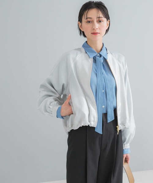 URBAN RESEARCH ROSSO（アーバンリサーチロッソ）の「ビンテージツイルライトブルゾン（ブルゾン・レディース・IVORY/D/BROWN・Free）」の8枚目の写真