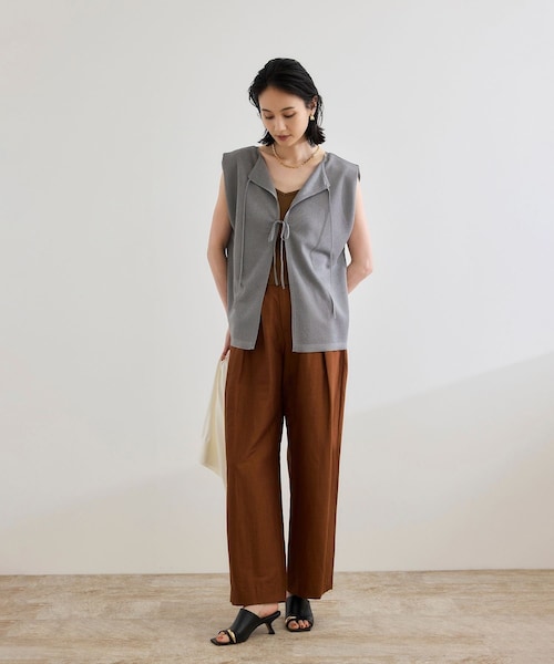 ROPE'(ロペ)の「シャイニー2WAYリボンブラウス/洗える(シャツ/ブラウス・レディース・ブラック/ネイビー/シルバー・F)」の15枚目の写真