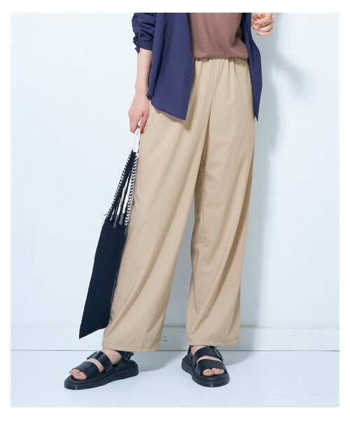 nissen（ニッセン）の「大きいサイズ バンブーレーヨンとろみイージーパラシュートパンツ(イージーケア素材）（接触冷感）（ゆったりヒップ）（パンツ・レディース・シーグリーン/黒/オレンジ/ベージュ・L/LL/3L/4L/5L/6L/8L/10L）」の18枚目の写真