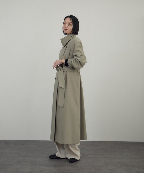 ADAM ET ROPE'（アダムエロペ）の「ニュアンストレンチコート（トレンチコート・レディース・ブラック/カーキ・F）」の13枚目の写真