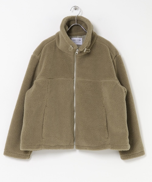 URBAN RESEARCH DOORS（アーバンリサーチドアーズ）の「FORK&SPOON　スタンドカラーボアブルゾン（ブルゾン・レディース・BLACK/BEIGE・1）」の19枚目の写真