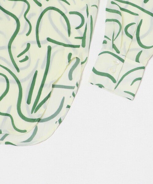 URBAN RESEARCH（アーバンリサーチ）の「『イージーケア』ドローイングアートプリントシャツ（シャツ/ブラウス・レディース・GREEN/RED・FREE）」の15枚目の写真